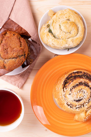 cinnamon bunsの写真素材
