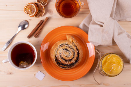 cinnamon bunsの写真素材