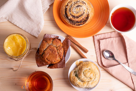 cinnamon bunsの写真素材