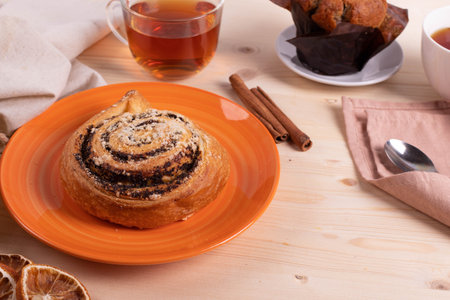 cinnamon bunsの写真素材