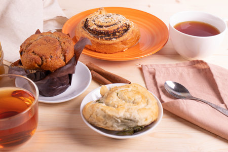 cinnamon bunsの写真素材