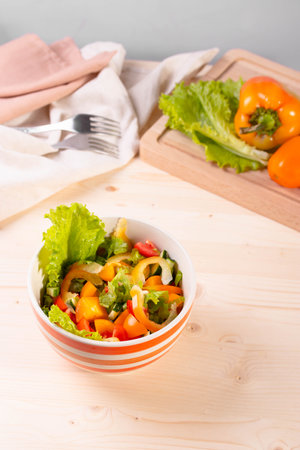 fresh vegetable salad as healthy eating conceptの写真素材