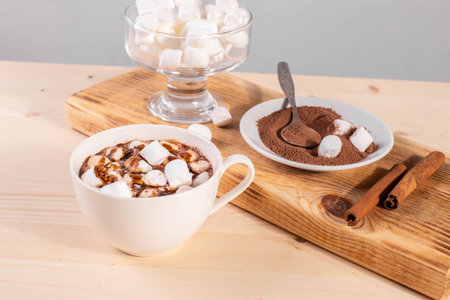cacao and marshmallowの写真素材