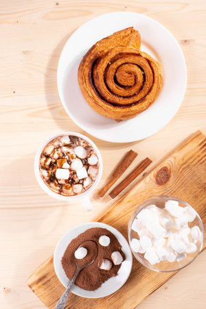 cacao and marshmallowの写真素材
