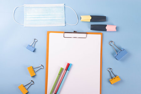 stationary items conceptの写真素材