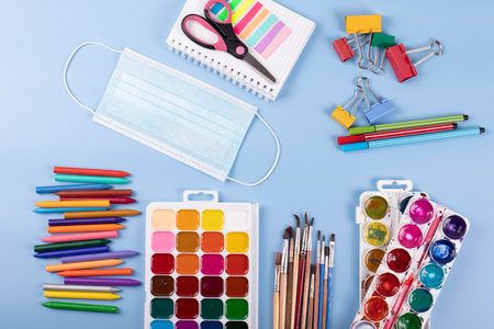 art supplies, minimalism styleの写真素材