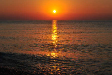 Sunrising at the seaの写真素材