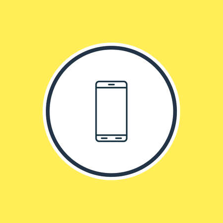 Vector Illustration Of Cellphone Outline. Beautiful Gadget Element Also Can Be Used As Smartphone Element.のイラスト素材