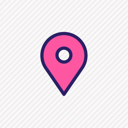 Vector illustration of location icon colored line. Beautiful annex element also can be used as pin icon element.のイラスト素材