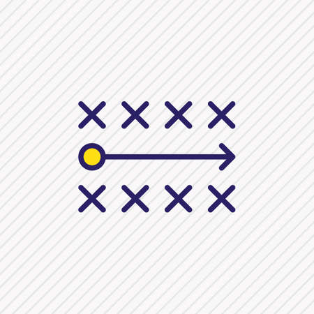 Vector illustration of strategy icon colored line. Beautiful business element also can be used as tactic icon element.のイラスト素材