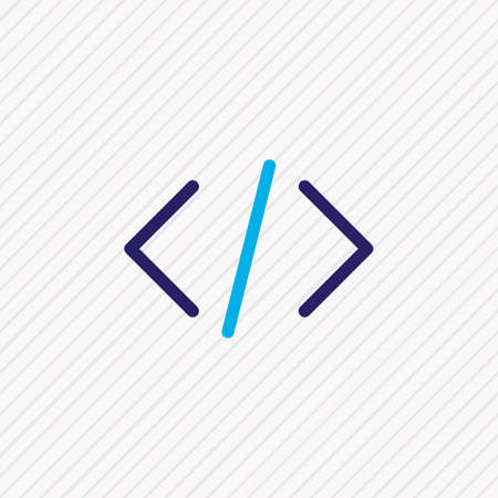 Vector illustration of code icon colored line. Beautiful annex element also can be used as script icon element.のイラスト素材