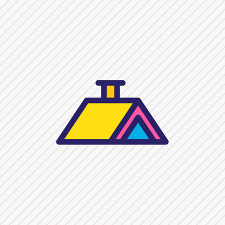 illustration of roof icon colored line. Beautiful construction element also can be used as cover icon element.の写真素材