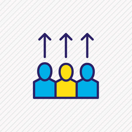 Vector illustration of promotion icon colored line. Beautiful marketing element also can be used as advancement icon element.のイラスト素材