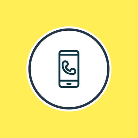 Vector illustration of ring icon line. Beautiful phone element also can be used as calling icon element.のイラスト素材