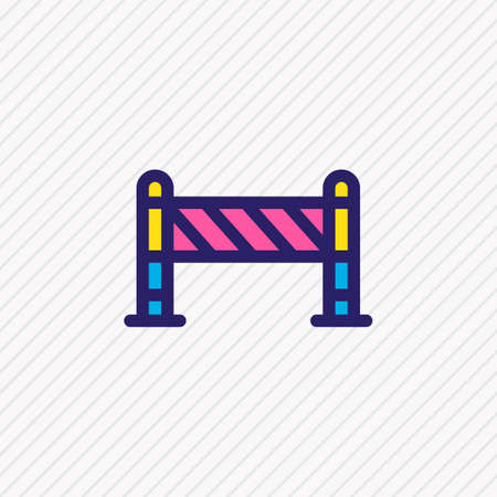 Vector illustration of barrier icon colored line. Beautiful architecture element also can be used as roadblock icon element.のイラスト素材