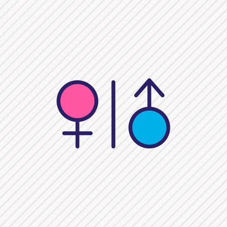 illustration of wc icon colored line. Beautiful urban element also can be used as toilet icon element.の写真素材