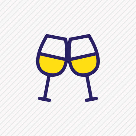 Vector illustration of cheers icon colored line. Beautiful event element also can be used as celebration icon element.のイラスト素材