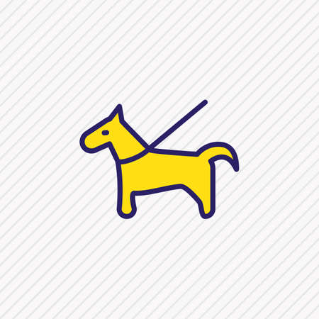 Vector illustration of pets icon colored line. Beautiful activities element also can be used as dog icon element.のイラスト素材