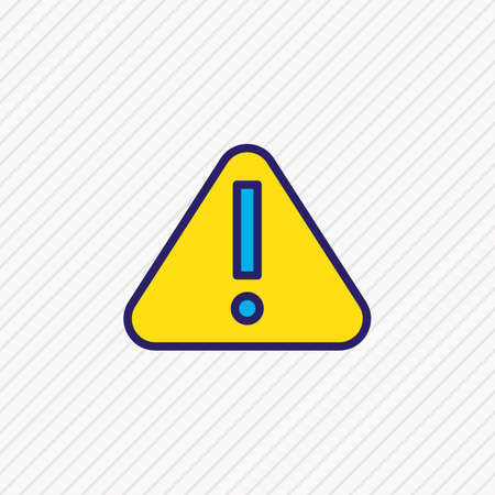 illustration of attention icon colored line. Beautiful emergency element also can be used as warning icon element.の写真素材