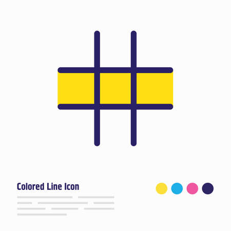 Vector illustration of grid icon colored line. Beautiful annex element also can be used as hashtag icon element.のイラスト素材