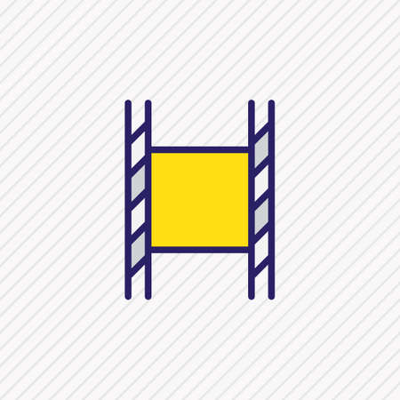 Vector illustration of cinema reel icon colored line. Beautiful movie element also can be used as filmstrip icon element.のイラスト素材