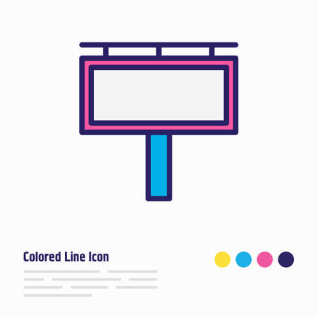 Vector illustration of outdoor ad icon colored line. Beautiful advertising element also can be used as advertising billboard icon element.のイラスト素材