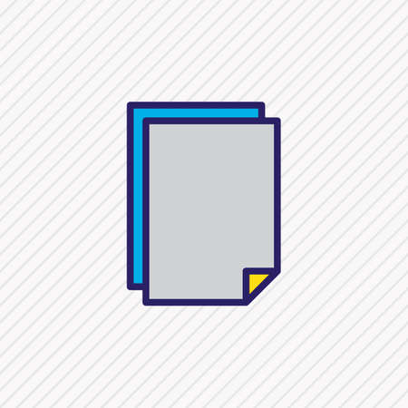 Vector illustration of document icon colored line. Beautiful page element also can be used as copy icon element.のイラスト素材