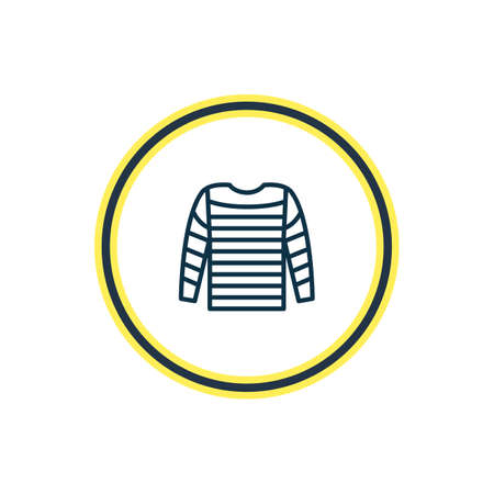 Vector illustration of stripped vest icon line. Beautiful nautical element also can be used as shirt icon element.のイラスト素材