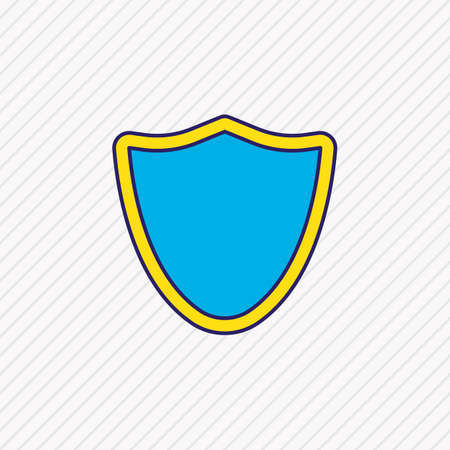 illustration of shield icon colored line. Beautiful internet element also can be used as protection icon element.の写真素材