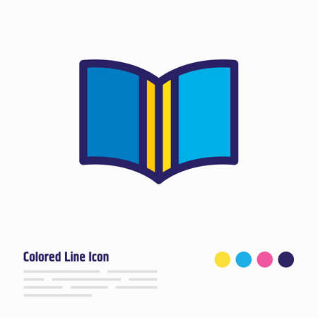 Vector illustration of learning icon colored line. Beautiful book element also can be used as handbook icon element.のイラスト素材