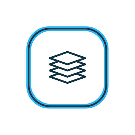 Vector illustration of stack icon line. Beautiful network element also can be used as database icon element.のイラスト素材