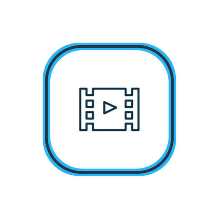 Vector illustration of cinema icon line. Beautiful lifestyle element also can be used as filmstrip icon element.のイラスト素材