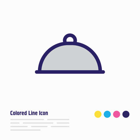 illustration of tray icon colored line. Beautiful hobby element also can be used as cooking icon element.の写真素材