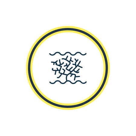 Vector illustration of coral icon line. Beautiful maritime element also can be used as algae icon element.のイラスト素材