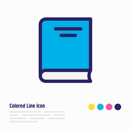 Vector illustration of encyclopedia icon colored line. Beautiful read element also can be used as tutorial icon element.のイラスト素材