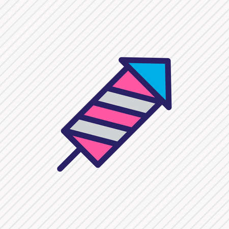 illustration of firecracker icon colored line. Beautiful holiday element also can be used as fireworks icon element.の写真素材