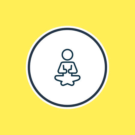 Vector illustration of yoga icon line. Beautiful lifestyle element also can be used as meditation icon element.のイラスト素材