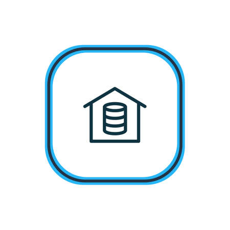 Vector illustration of root server icon line. Beautiful network element also can be used as datacenter icon element.のイラスト素材