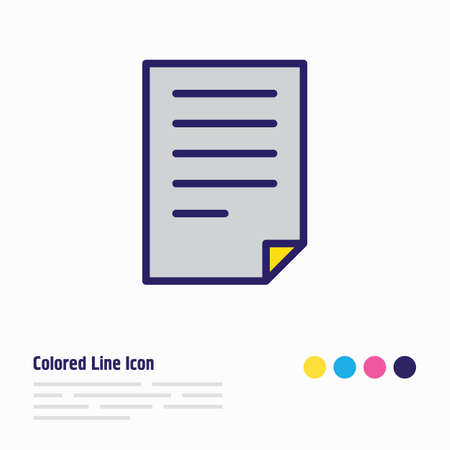 Vector illustration of file icon colored line. Beautiful document element also can be used as document icon element.の写真素材