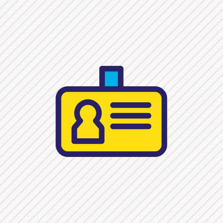 Vector illustration of id icon colored line. Beautiful connect element also can be used as personal badge icon element.のイラスト素材