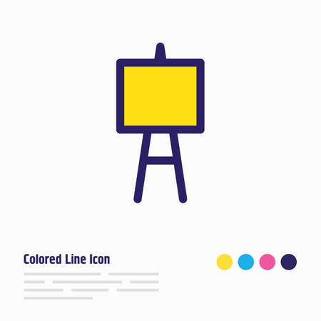 illustration of easel icon colored line. Beautiful entertainment element also can be used as canvas icon element.の写真素材