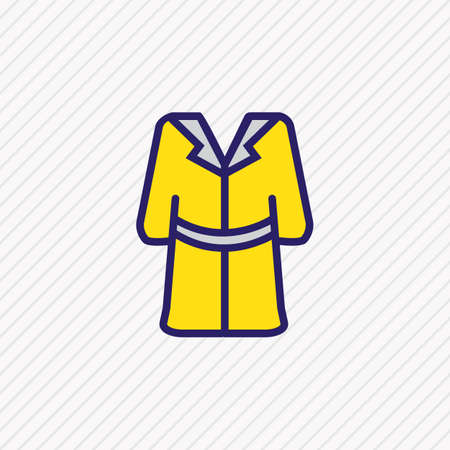 Vector illustration of bathrobe icon colored line. Beautiful hotel element also can be used as housecoat icon element.のイラスト素材