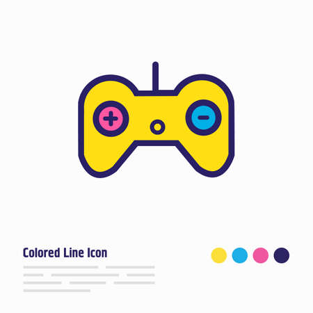 Vector illustration of game controller icon colored line. Beautiful event element also can be used as joystick icon element.のイラスト素材