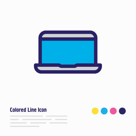 illustration of laptop icon colored line. Beautiful community element also can be used as portable computer icon element.の写真素材