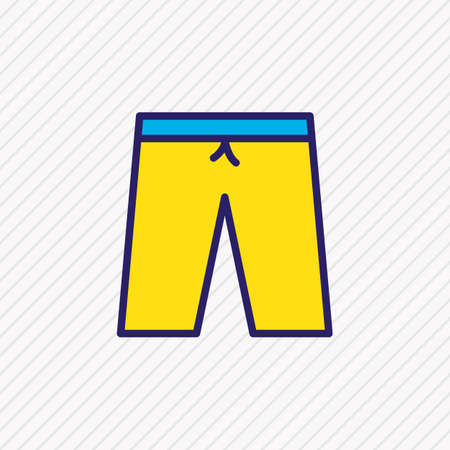 illustration of shorts icon colored line. Beautiful garment element also can be used as swimming trunks icon element.の写真素材
