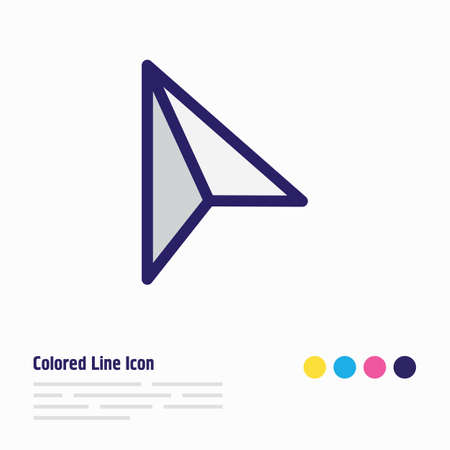 illustration of cursor icon colored line. Beautiful music element also can be used as pointer icon element.の写真素材