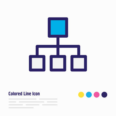 Vector illustration of structure icon colored line. Beautiful media element also can be used as hierarchy icon element.のイラスト素材