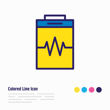 Vector illustration of receipt icon colored line. Beautiful medicine element also can be used as medical record icon element.のイラスト素材