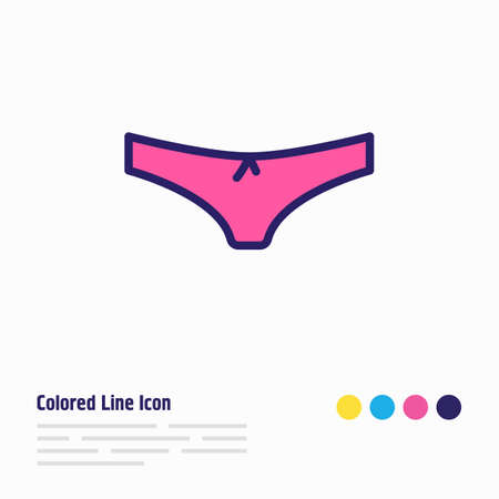 Vector illustration of underwear icon colored line. Beautiful dress element also can be used as underpants icon element.のイラスト素材