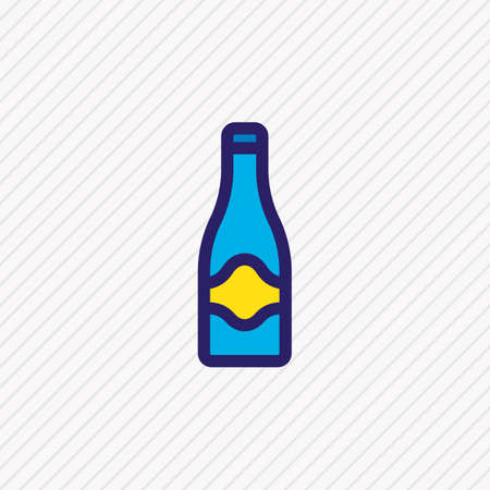 Vector illustration of champagne icon colored line. Beautiful holiday element also can be used as fizz icon element.の写真素材